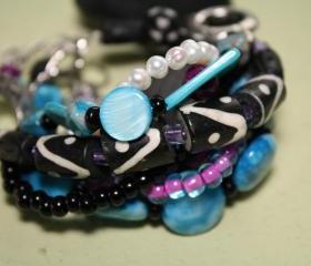 Bright Blue Bohemian Bangle